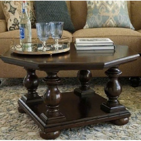 Ashley T86 -8 : Bàn Sofa Chân Tiện - Hình Bát Giác